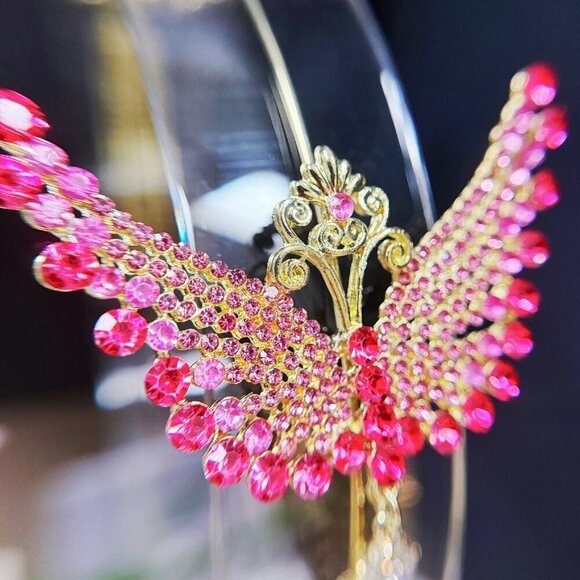 Angel Wings Headband, Hair Accessories for Girls, Goddess Headdress, Pink Crown - Picture 8 of 8